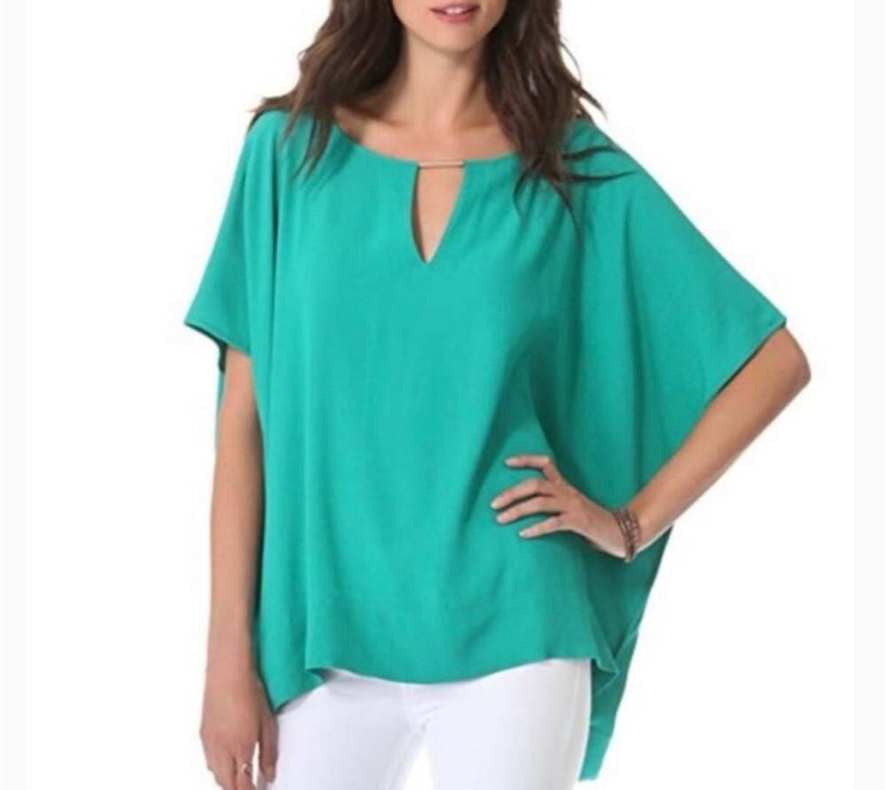 Diane von Furstenberg DVF Beonica Green Top Large